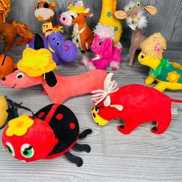 Dakin dream pets 15 animals stuffed animal plush cats , hippo , goat, dogs ,lion - Picture 9 of 15